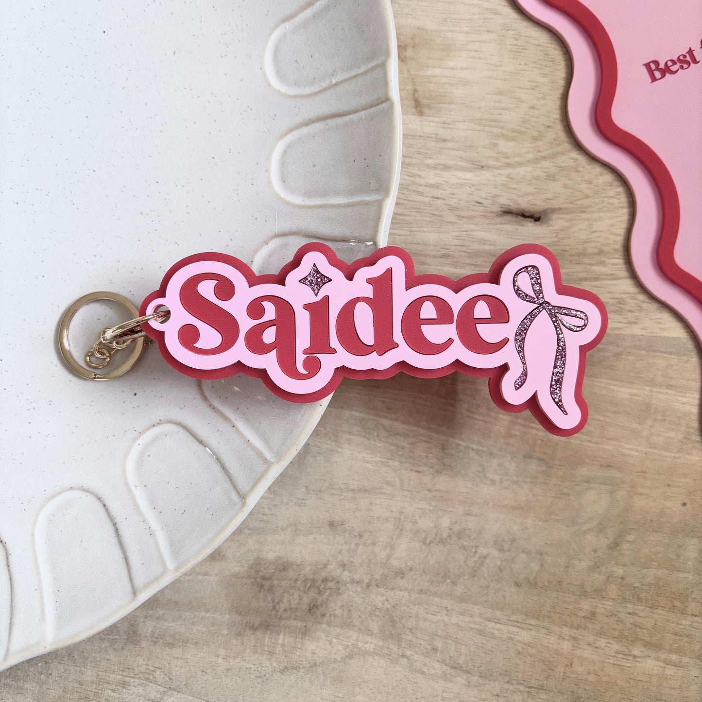 Bow Name Keyring