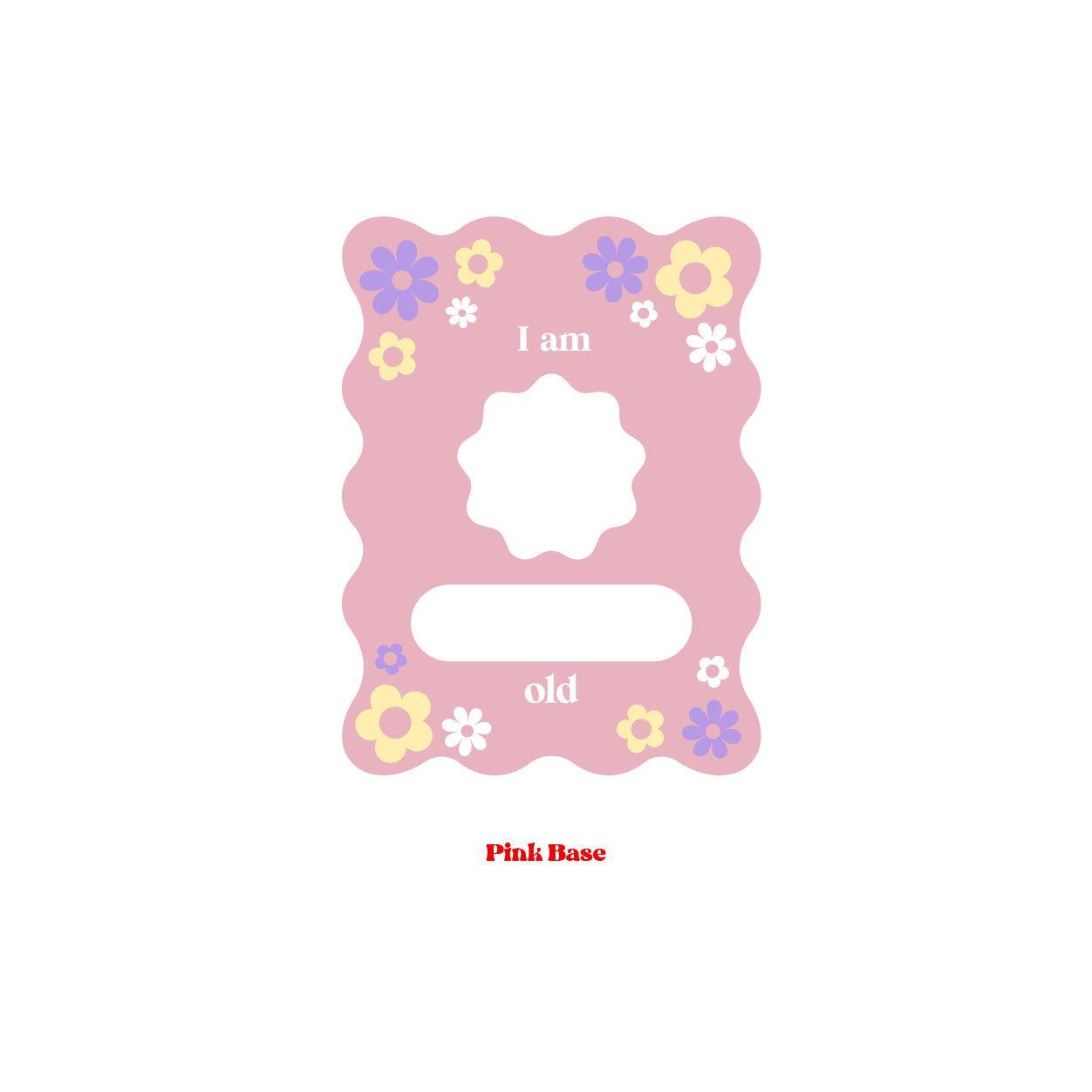 Age Flower Wavy Rectangle Board