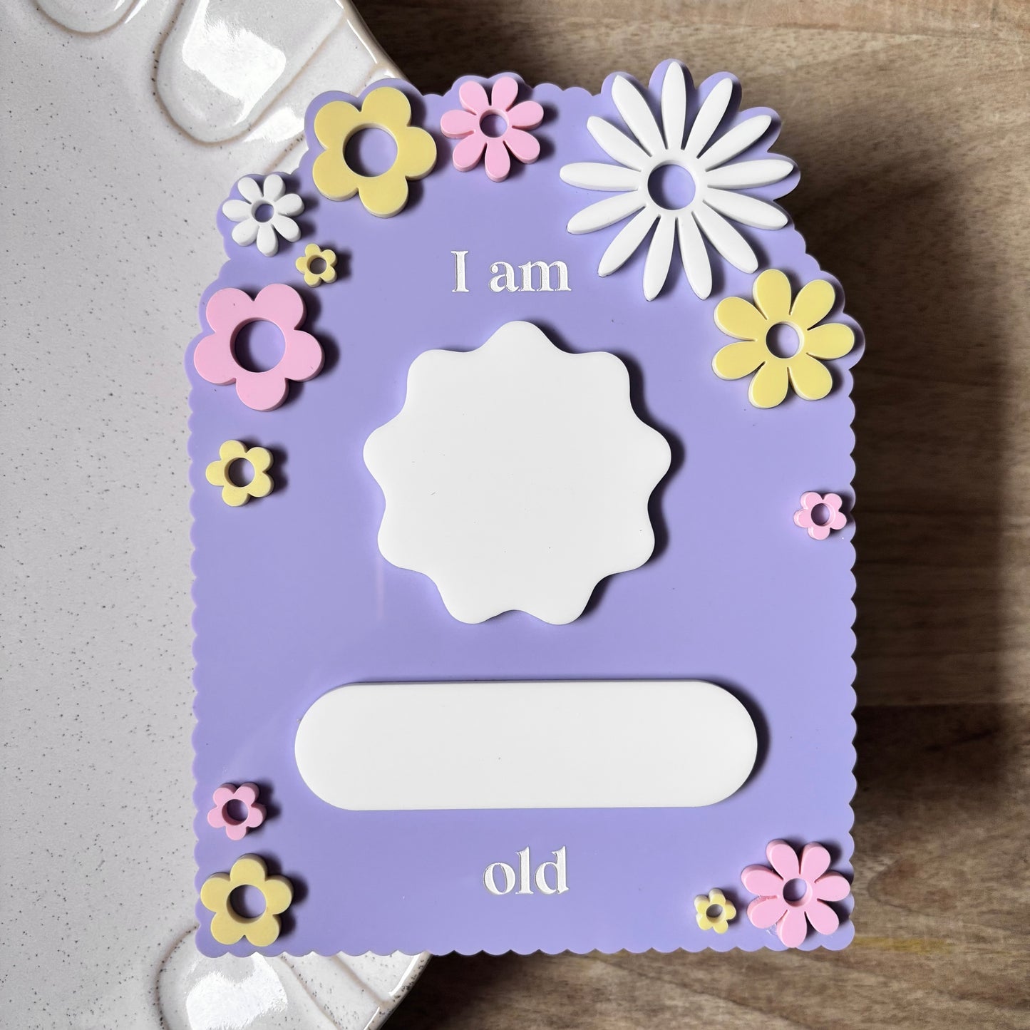 Reversible Birth Announcement/Age Flower Arch Board
