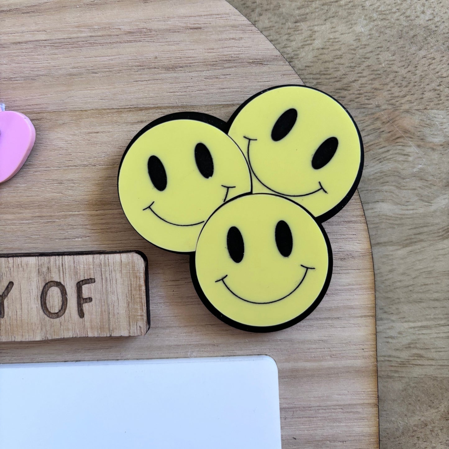 3 Smiley Faces Charm