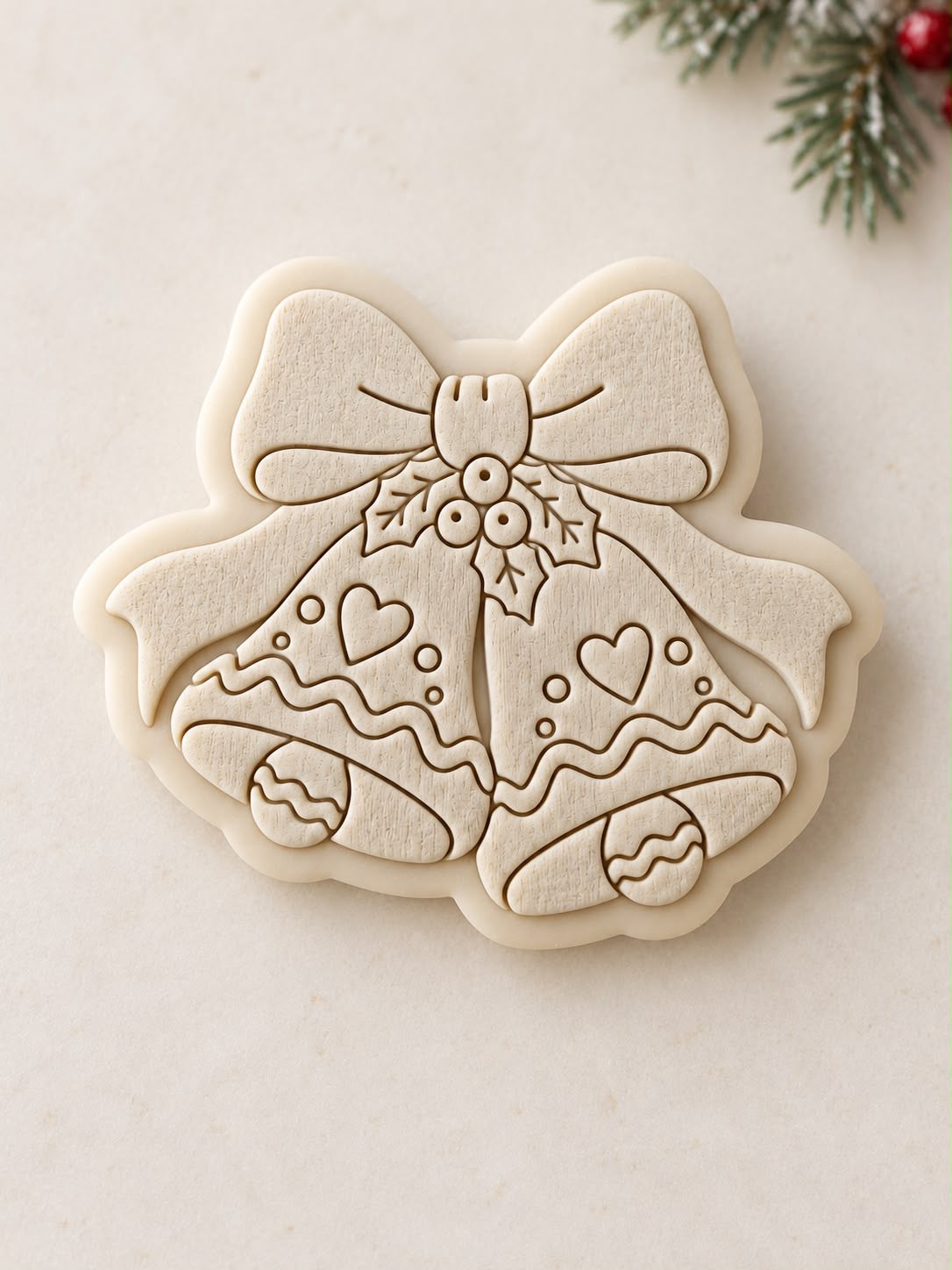 Le Monde de Mely | Gingerbread Bells with Bow Cookie Stamp