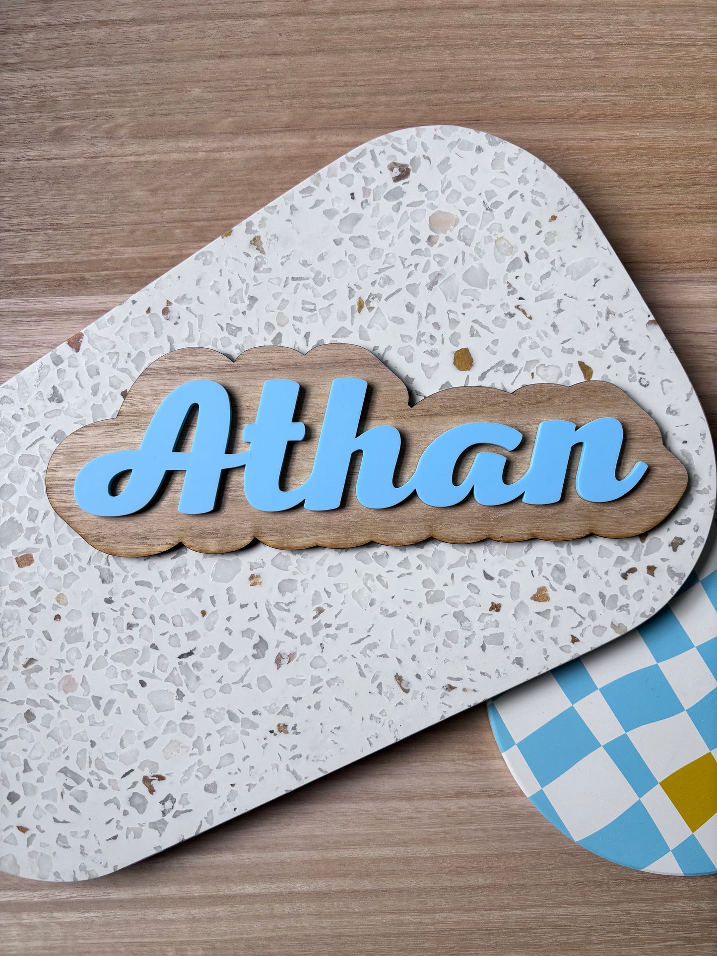 Wood Single Name Sign