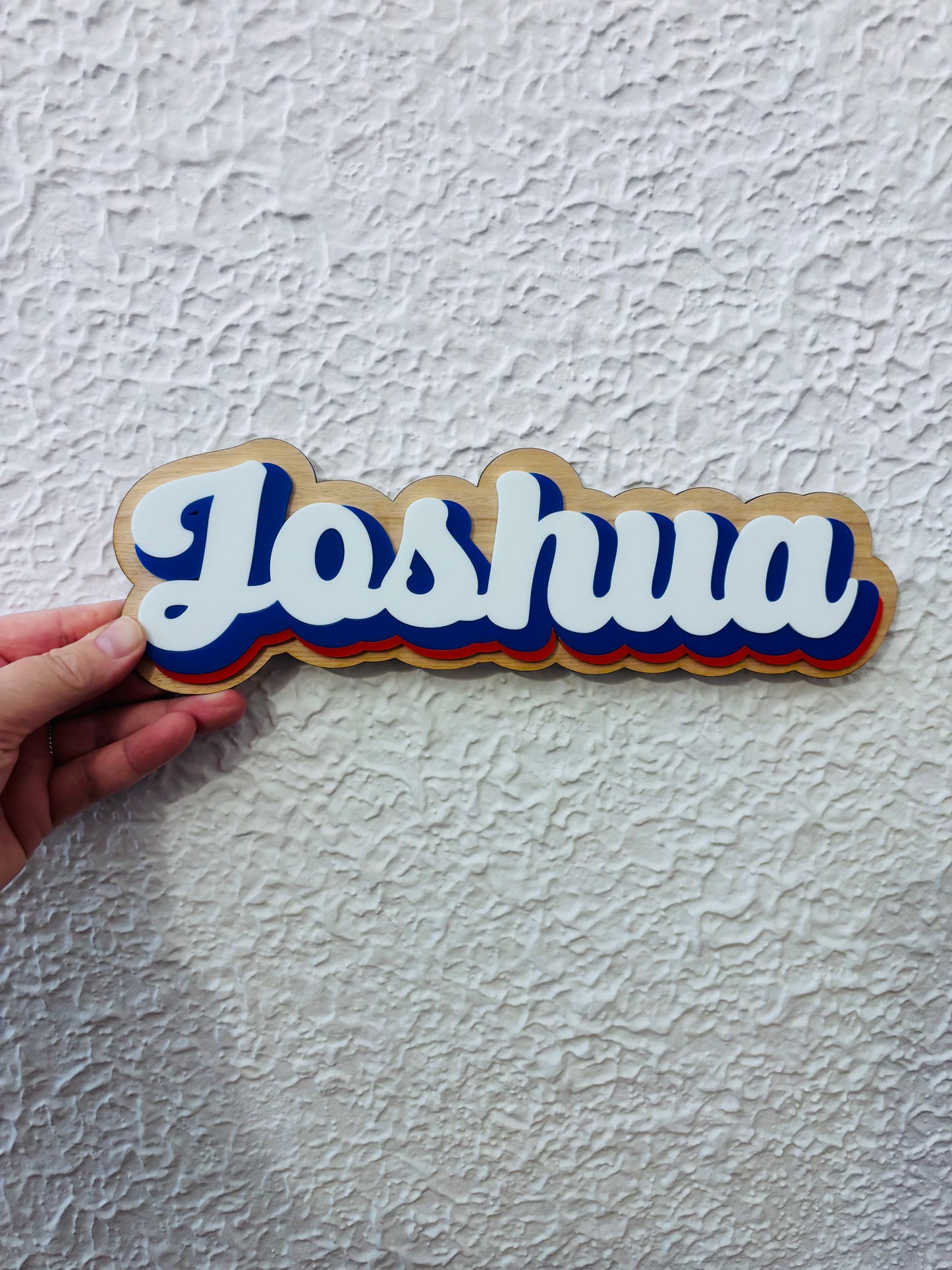 Wood Shadow Name Sign