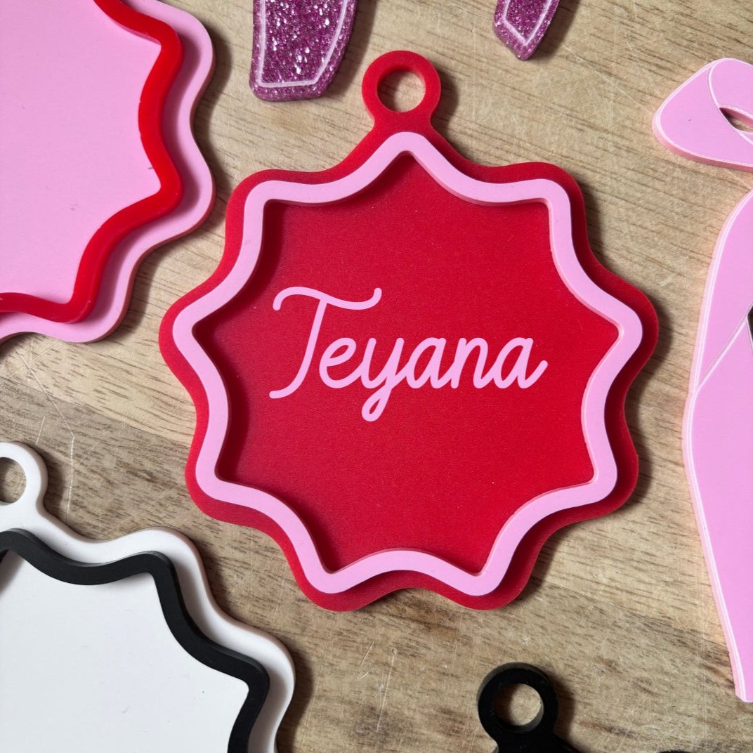 Personalised Acrylic Wavy Ornament