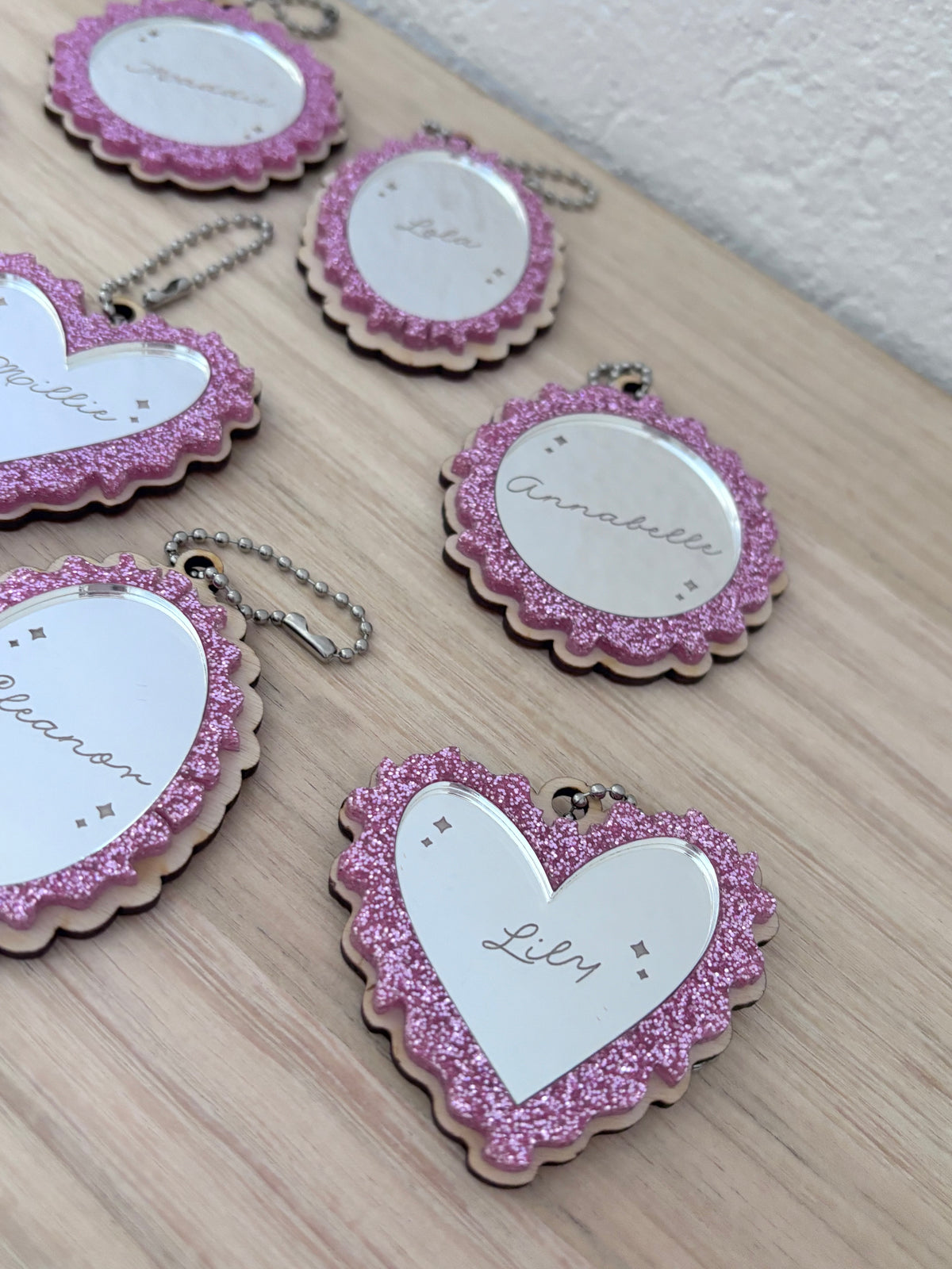 Mini Frill Mirror Keyring