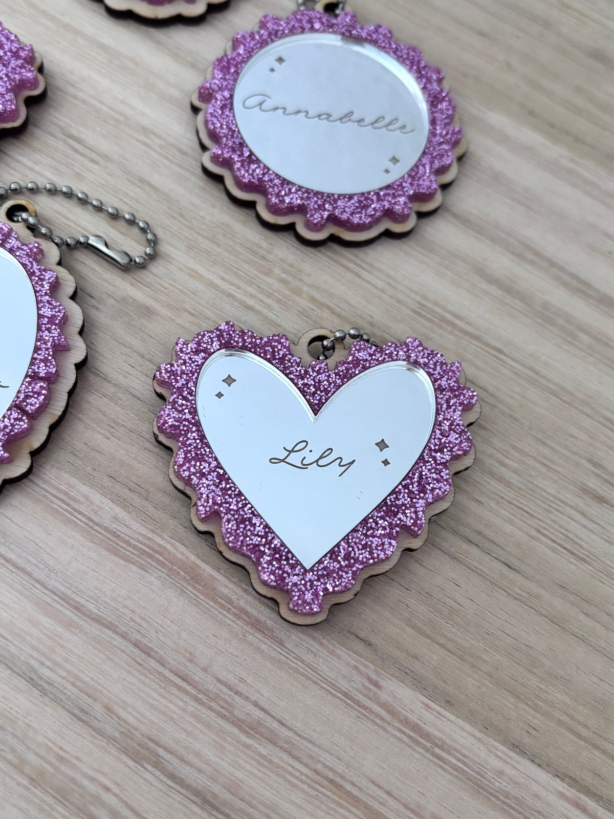 Mini Frill Mirror Keyring