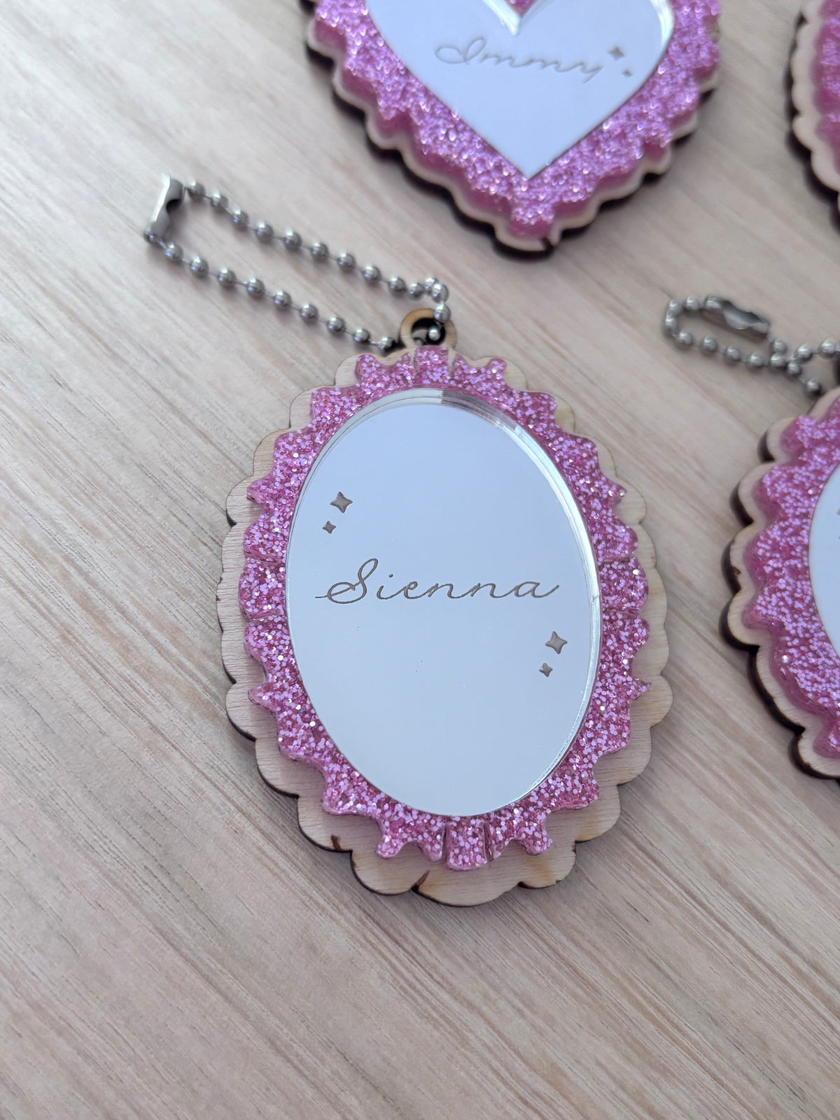 Mini Frill Mirror Keyring