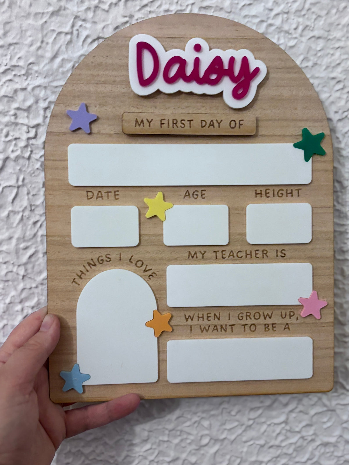 First Last Day of School Star Board
