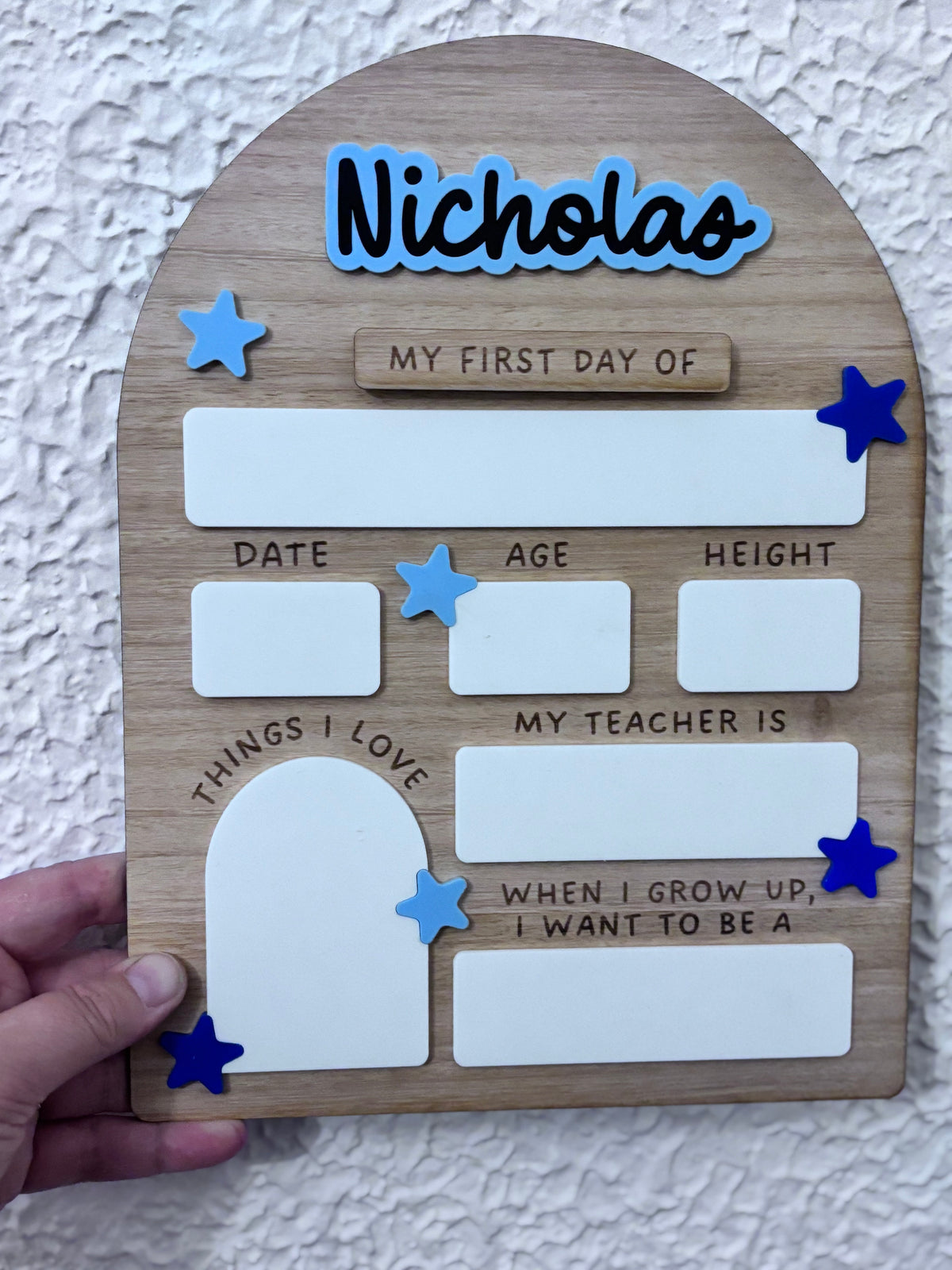 First Last Day of School Star Board