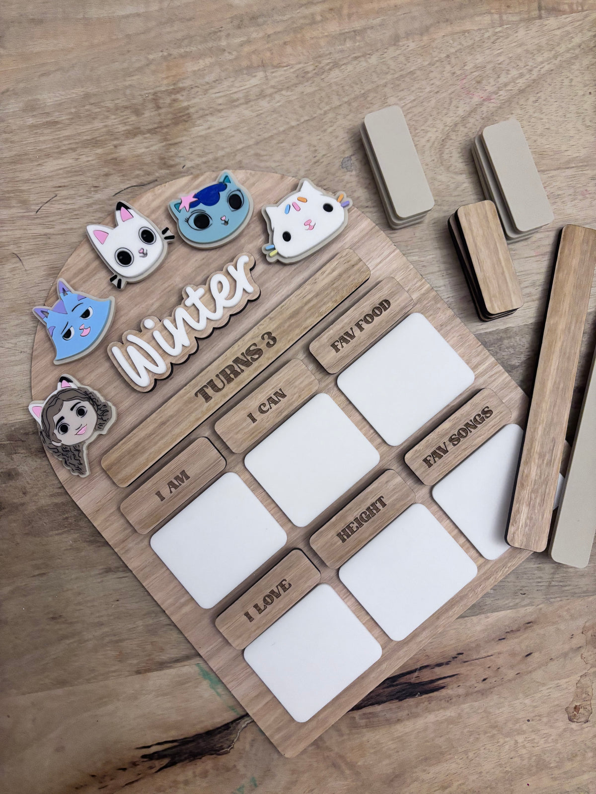 Charms Birthday Wood Board