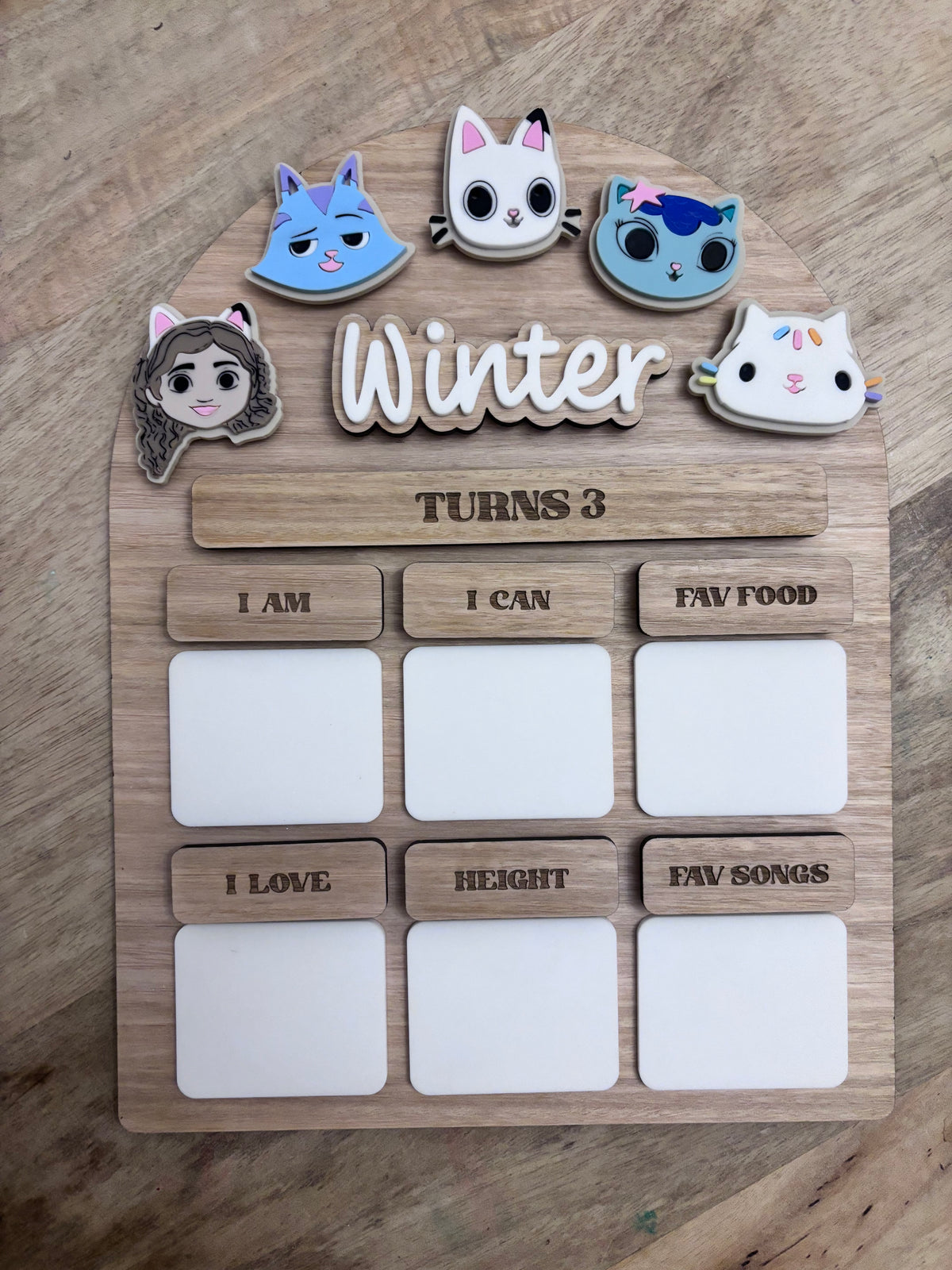 Charms Birthday Wood Board