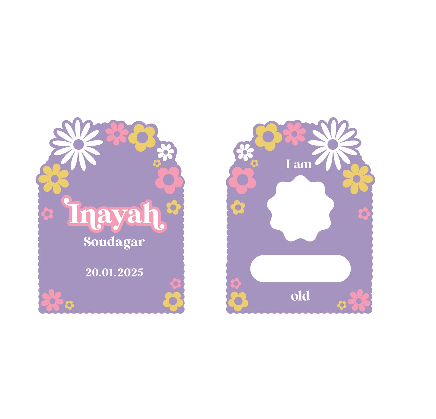 Reversible Birth Announcement/Age Flower Arch Board