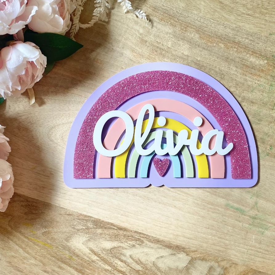 Rainbow Name Wall Sign
