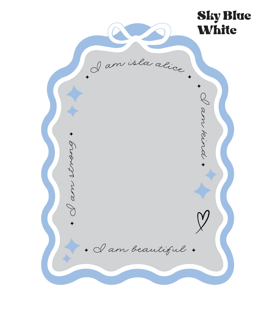 Personalised Affirmation Wavy Bow Arch Mirror