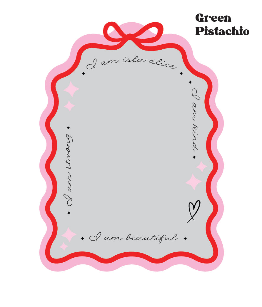 Personalised Affirmation Wavy Bow Arch Mirror