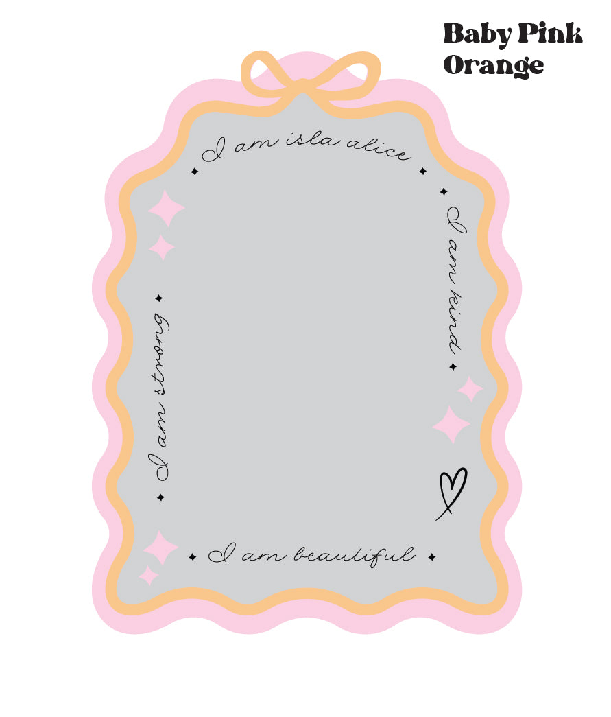 Personalised Affirmation Wavy Bow Arch Mirror