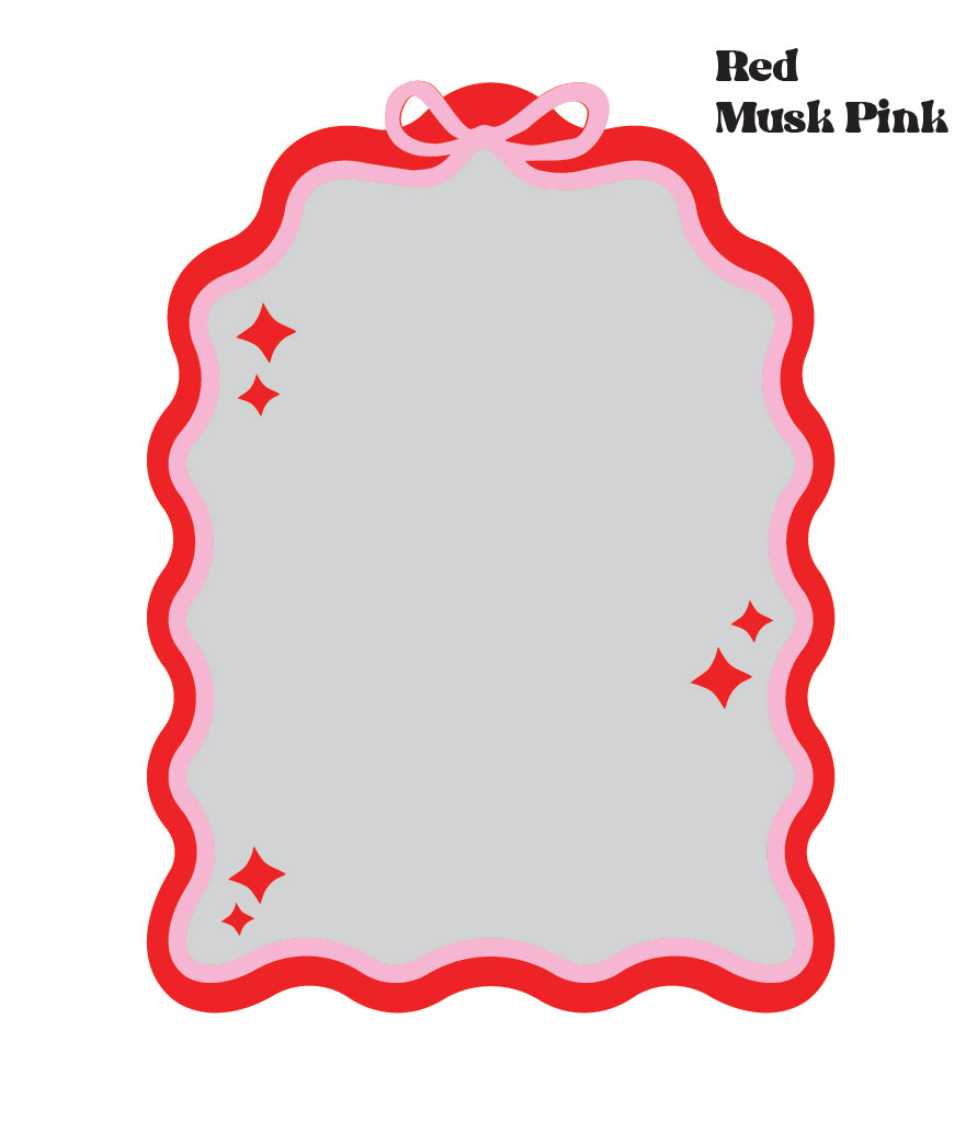 Plain Wavy Bow Arch Mirror