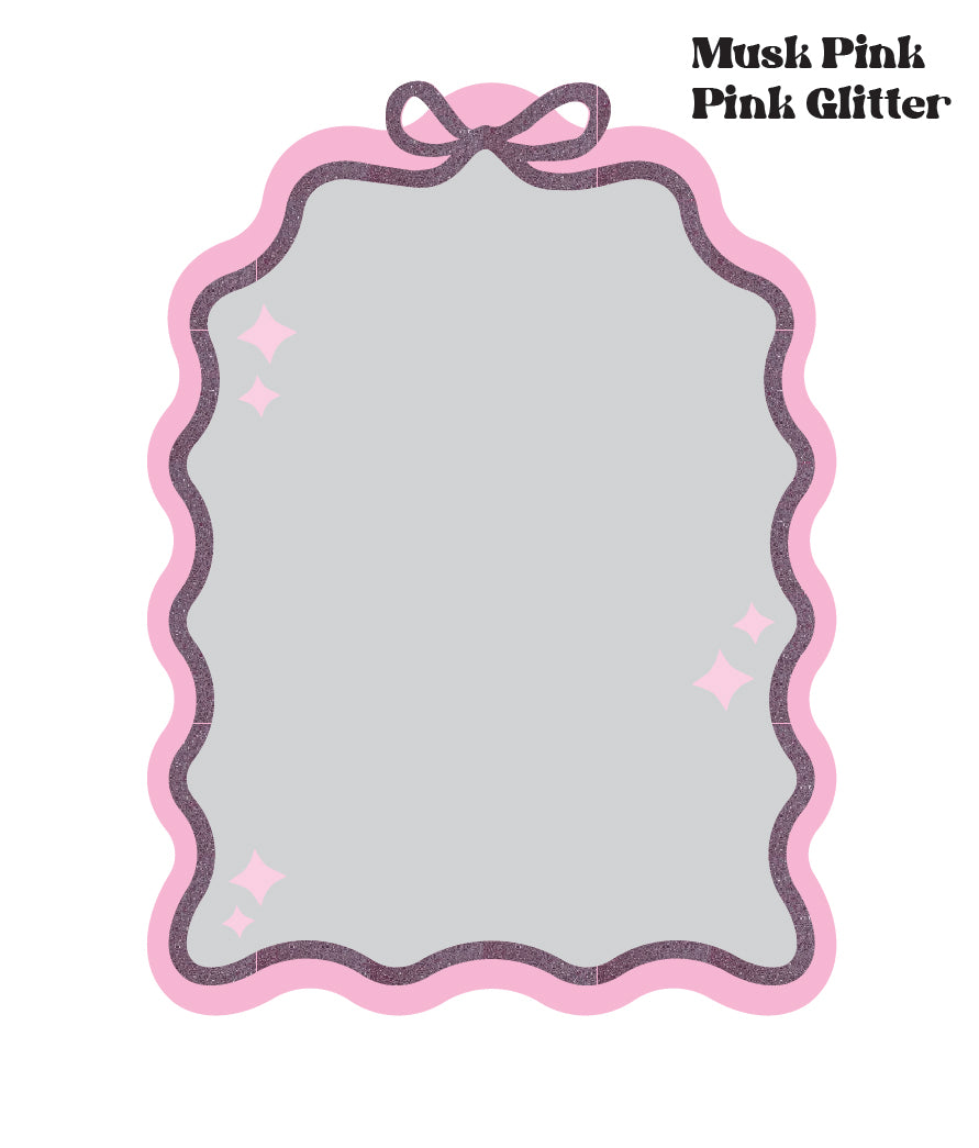 Plain Wavy Bow Arch Mirror