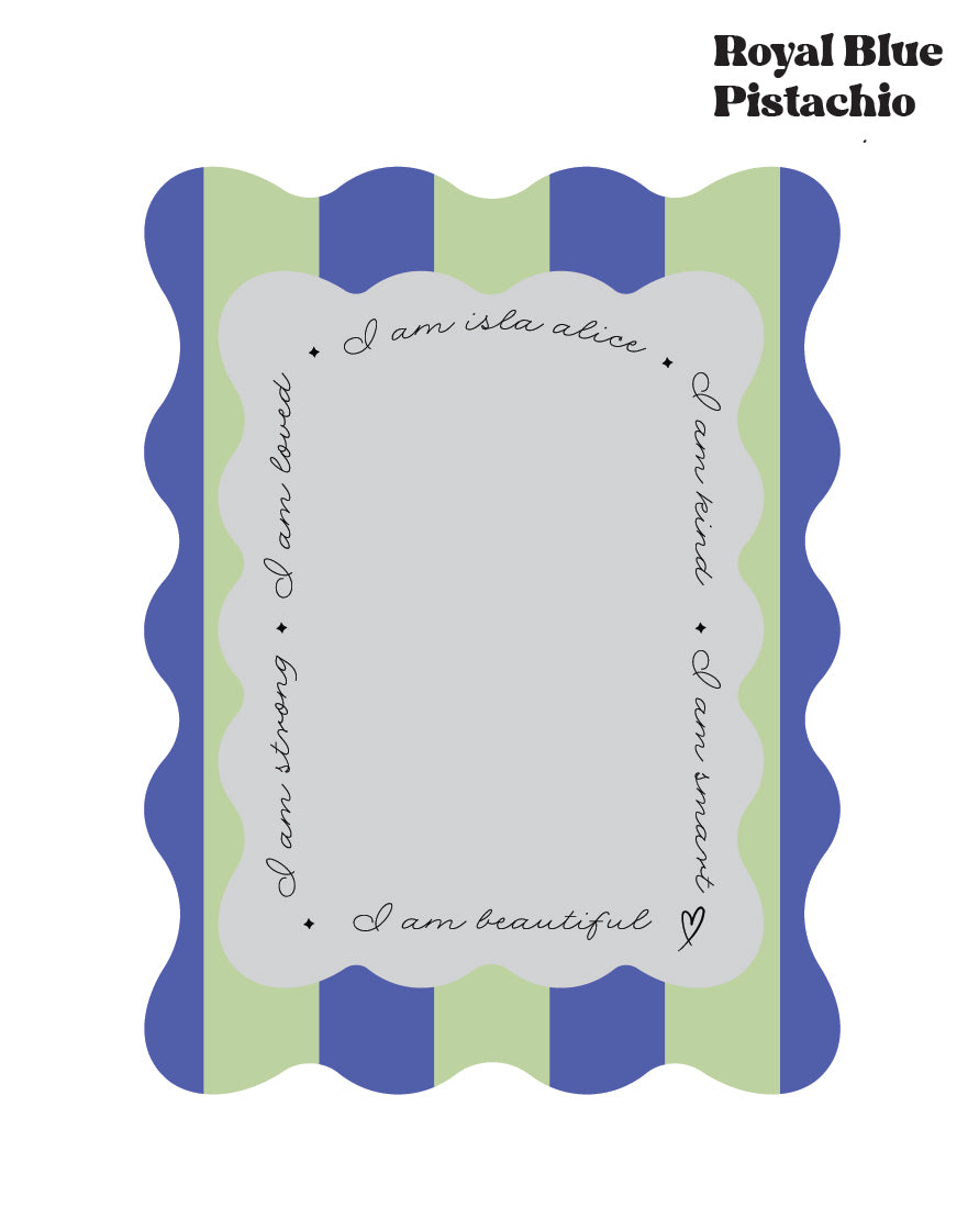 Personalised Affirmation Bold Wavy Stripe Mirror