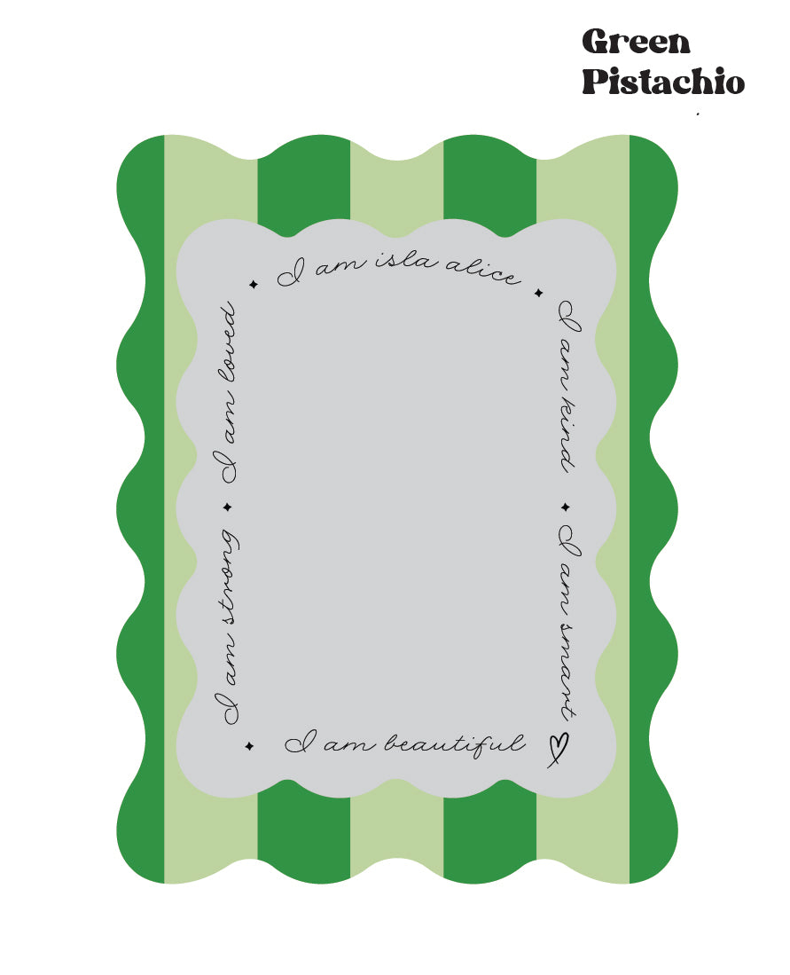 Personalised Affirmation Bold Wavy Stripe Mirror